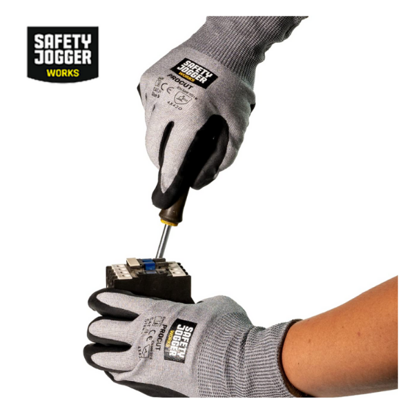 Cut resistant HPPE (high performance polyethylene) glove with foam nitrile coating - Image 3