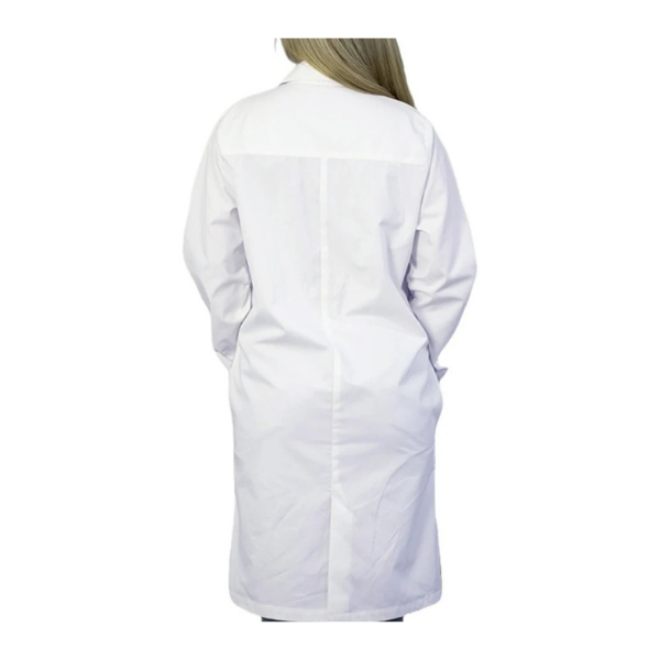 Heedfit Unisex Classic Long White Lab Coat - Image 4