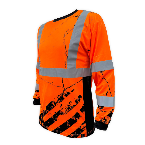 SS360º Daybreak - Orange - Class 3 - Type-R - Reflective Safety Long Sleeve Tee - Image 3