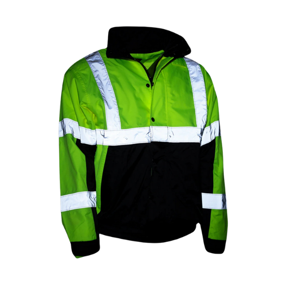 412STLB Safety Jacket: Hi-Vis Bomber: Zip-Out Liner: Breathable Waterproof - Image 4