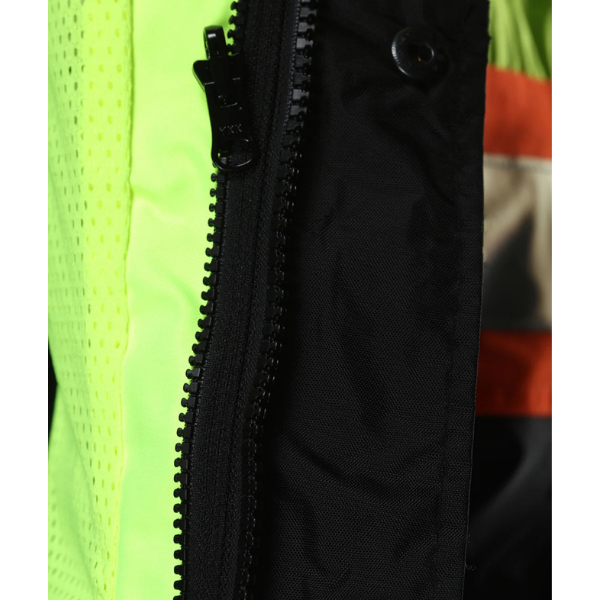 412STLB Safety Jacket: Hi-Vis Bomber: Zip-Out Liner: Breathable Waterproof - Image 2