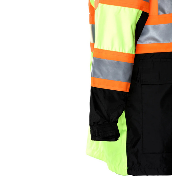 431CSLB Safety DOT Jacket: Hi-Vis Parka Coat: Breathable Waterproof Hooded - Image 3