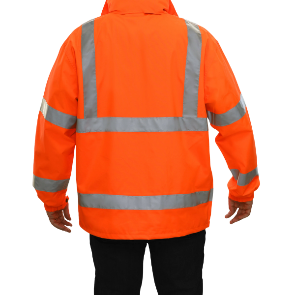 431STOR ANSI 3 300D Poly Oxford Waterproof & Breathable Parka Hi Vis Coat - Image 3