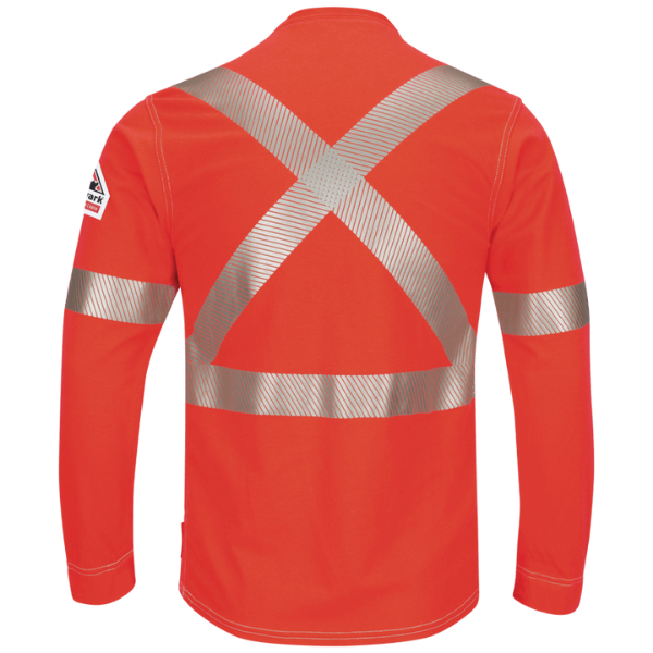 iQ Series® Comfort Knit Men's FR Long Sleeve T-Shirt with Reflective Trim - Image 2