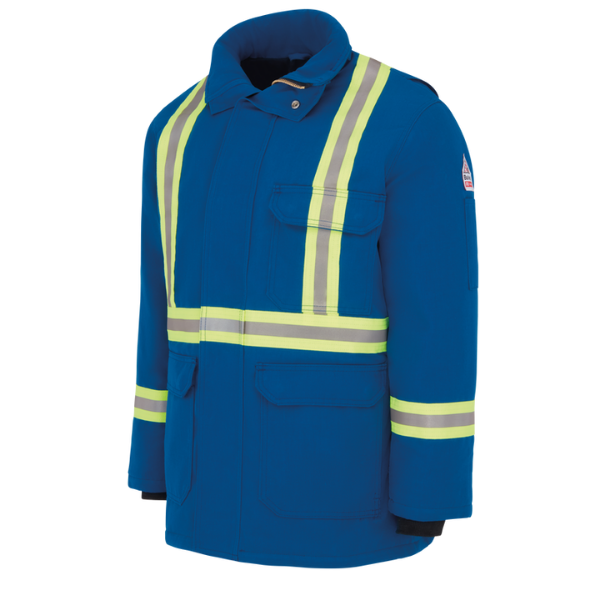 Men's Heavyweight Nomex FR Insulated Deluxe Parka with Reflective Trim - Image 4