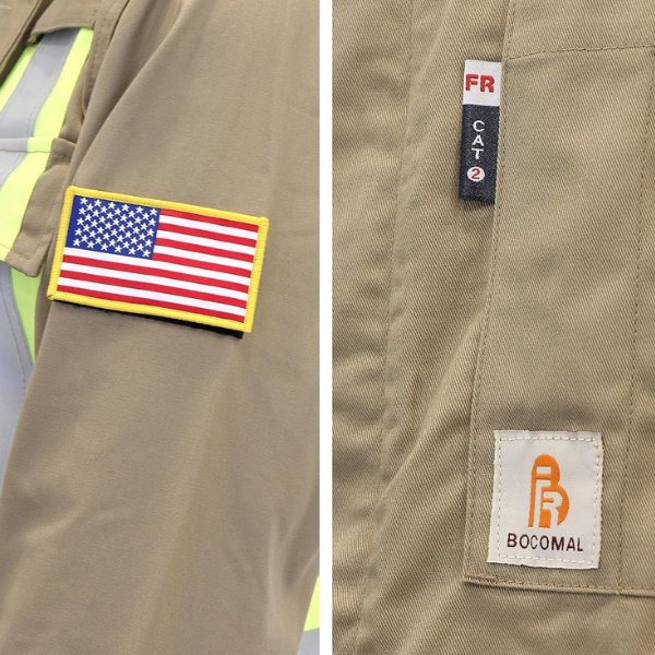 BOCOMAL FR Coverall High Visibility Flame Resistant/Fire Retardant High Vis Coveralls with 4inch Reflective Taps - Image 6