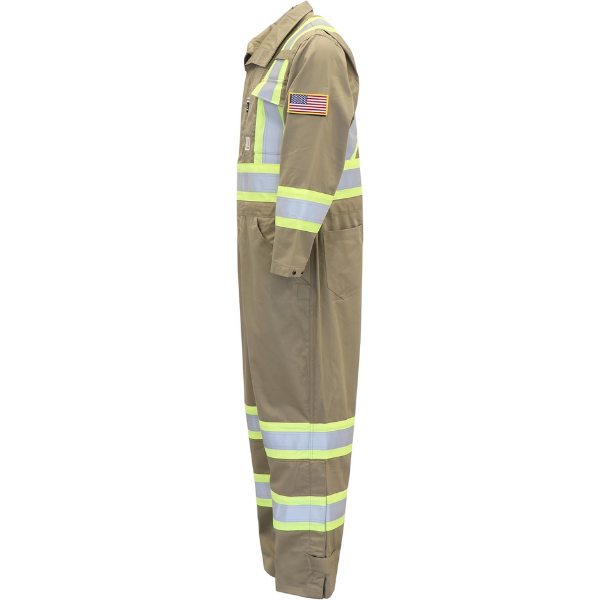 BOCOMAL FR Coverall High Visibility Flame Resistant/Fire Retardant High Vis Coveralls with 4inch Reflective Taps - Image 3