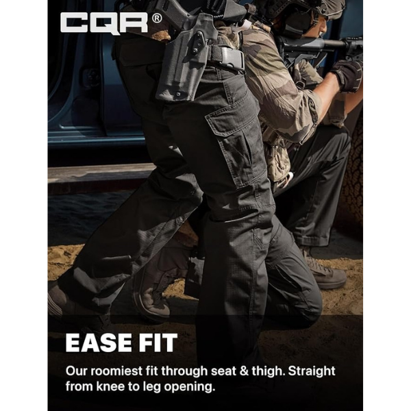 CQR Men's Tactical Pants, Water Resistant Ripstop Cargo Pants, Lightweight EDC Work Hiking Pants, Outdoor Apparel - Image 3