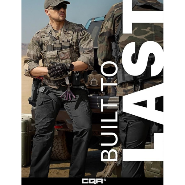 CQR Men's Tactical Pants, Water Resistant Ripstop Cargo Pants, Lightweight EDC Work Hiking Pants, Outdoor Apparel - Image 4