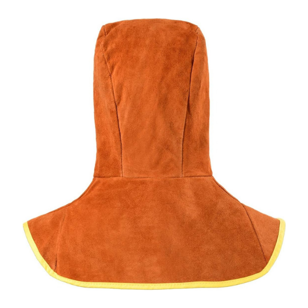 Welding Hood Leather - Cowhide Split Leather Welding Caps Protector with Neck Shoulder Drape - Full Head Cover Protection for Men & Women, Brown - Image 5