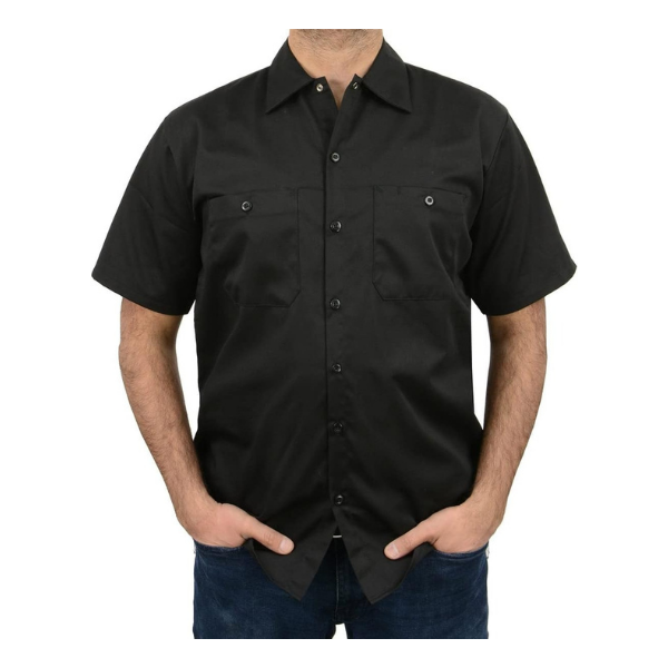 Milwaukee Leather MDM11669 Men's Black Button Up Heavy Duty Work Shirt | Classic Mechanic Work Shirt w/Pockets - Image 7