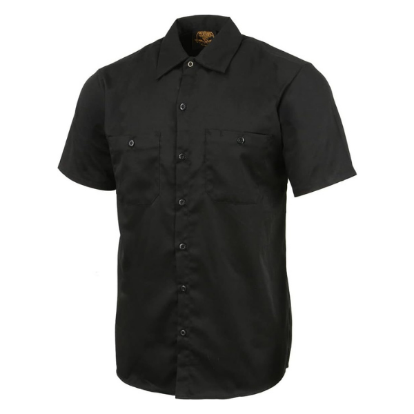 Milwaukee Leather MDM11669 Men's Black Button Up Heavy Duty Work Shirt | Classic Mechanic Work Shirt w/Pockets - Image 3