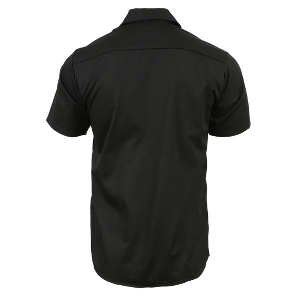 Milwaukee Leather MDM11669 Men's Black Button Up Heavy Duty Work Shirt | Classic Mechanic Work Shirt w/Pockets - Image 6